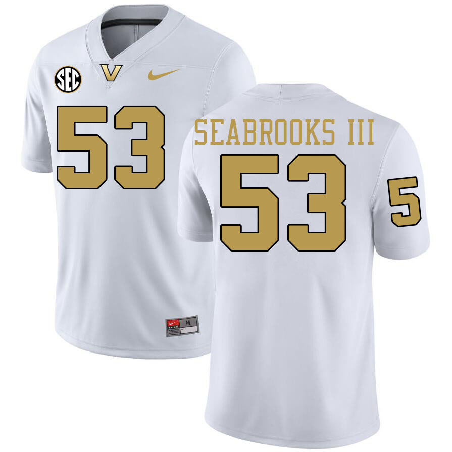 Glenn Seabrooks III Jersey, Vanderbilt Commodores #53 Glenn Seabrooks III Football Jersey, Uniforms- Glenn Seabrooks III Jersey, Vanderbilt Commodores #53 Glenn Seabrooks III Football Jersey, Uniforms-